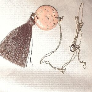 PINK Pendant on a DAINTY Chain